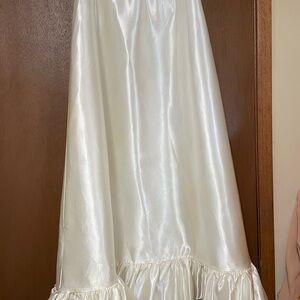 Elegant White Satin 1/2 Slip